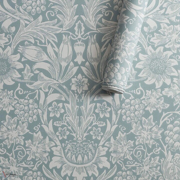 sunflower light teal-wave