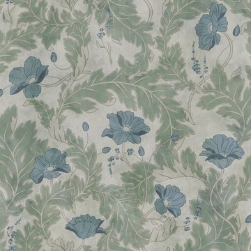 Poppy Garden Green 660-38 (kuvatapetti)
