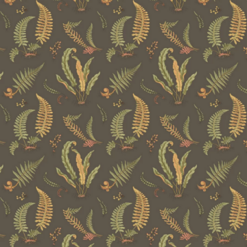 Ferns Charcoal BW45122/5
