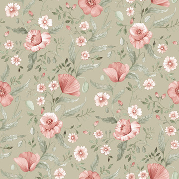 Trädgårdsblommor Olive/Multi 43119